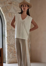 Load image into Gallery viewer, Larri Pant - Taupe &amp; Cream
