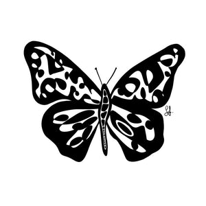 Butterfly Sticker Black