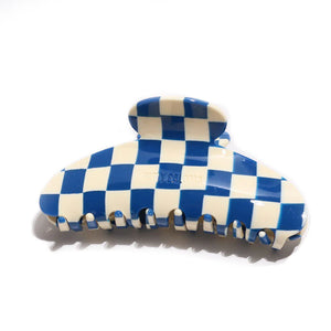 Grande Claw Clip - Santorini Checkers