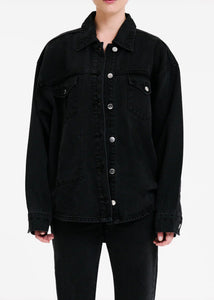 Organic Denim Jacket - Washed Black
