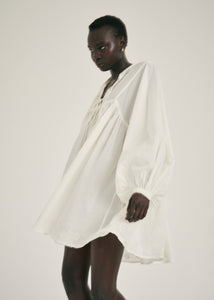 Rae Recycled Cotton Marrakesh Mini Dress - Bright White