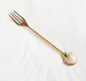 Brass Dinner Fork - Shell