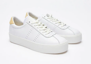 Club 3 Comfort Leather (White Beige Gome White Avorio) (Size 36)