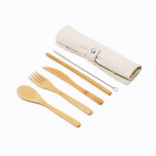Load image into Gallery viewer, Eco Bamboo Cutlery Set
