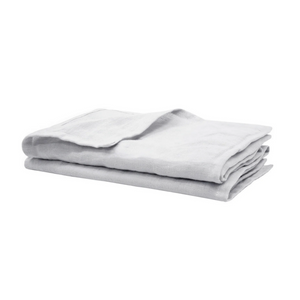 French Flax Linen Napkin Set of 2 - Silver