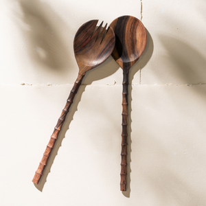 Large Recycled Sono Wood Salad Servers