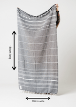 Load image into Gallery viewer, Classic Turkish Towel - BLACK
