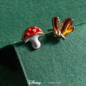 Disney Mushroom & Butterfly stud earrings