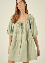 Load image into Gallery viewer, Serene Liberty Mini Dress - Sage (OS)

