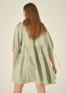 Serene Liberty Mini Dress - Sage (OS)